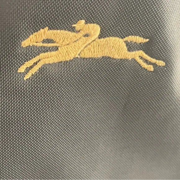 LONGCHAMP Le Pliage Nylon Tote Bag - Grey With Yellow Branding & Accents - Picture 7 of 16